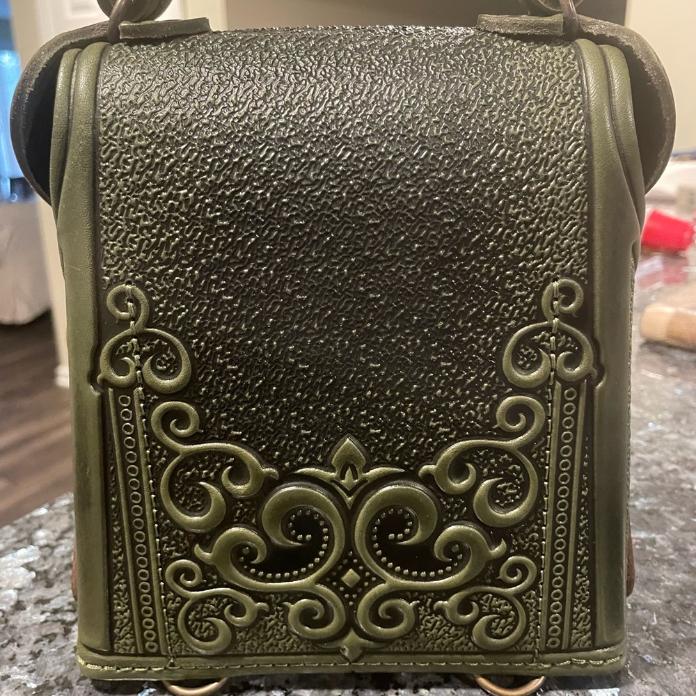 Steampunk Embossed Leather Backpack - image 2